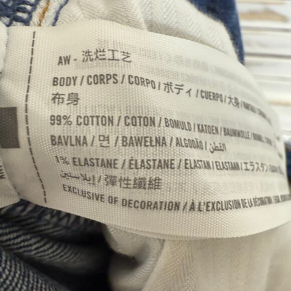 ABERCROMBIE Women's 31 12R Curve Love The 90s Relaxed High Rise Denim Jean Raw - Picture 10 of 11